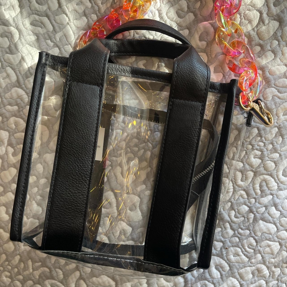 Transparent Mini Bag With Cross Body Acrylic Chain Strap - Picture 2 of 4